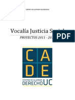 Proyectos Vocalía Justicia Social Cade Uc