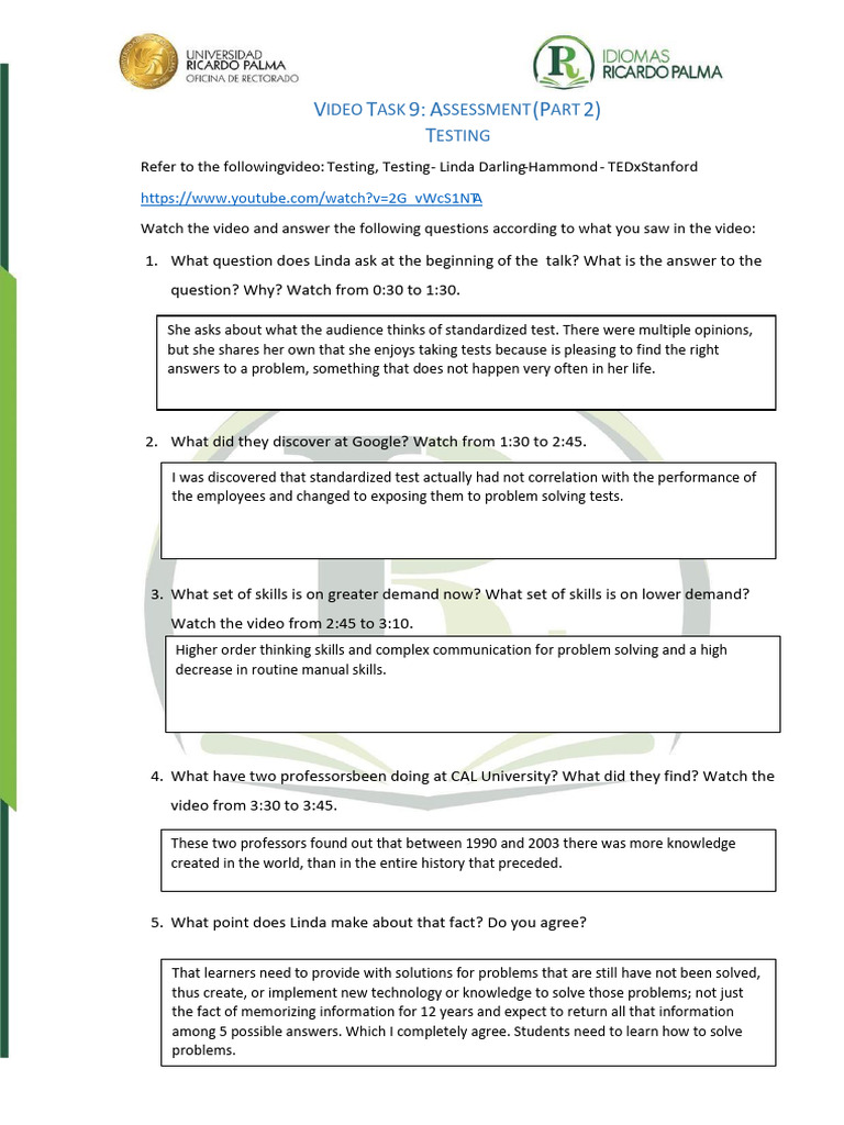 Video Task 9 - Valdivia, Daniel | PDF