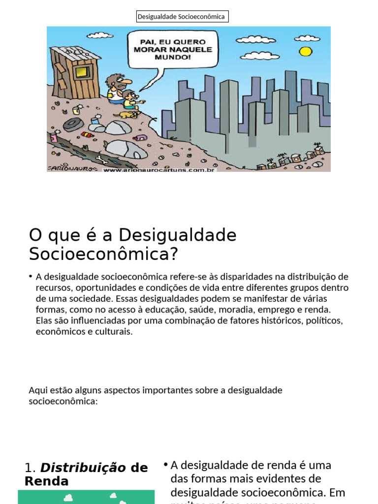 Desigualdade Socioeconômica: Causas e Efeitos | PDF | Desigualdade ...