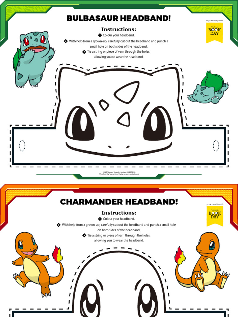 Pokémon Headband Craft Instructions | PDF | Video Game Companies Of ...