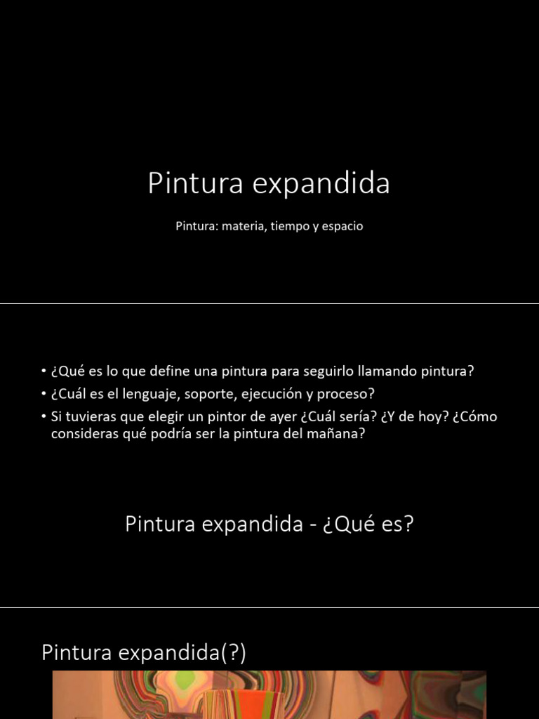 Pintura Expandida: Conceptos y Técnicas | PDF | Pinturas | Artes plásticas