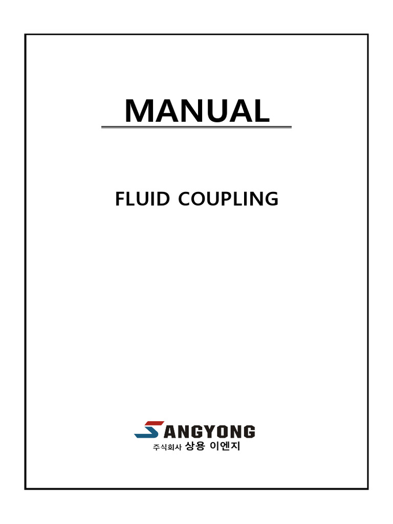 Fluid Coupling Manual | PDF | Bearing (Mechanical) | Mechanical Engineering