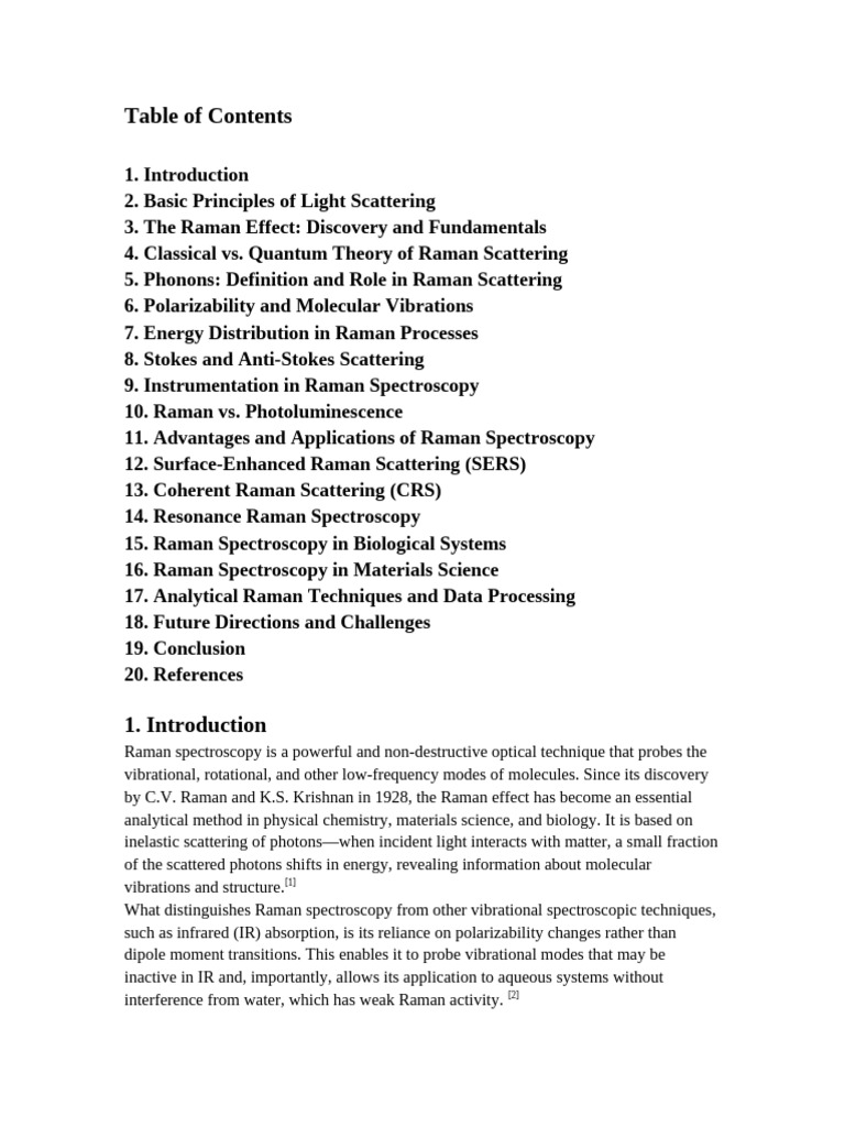 Comprehensive Guide to Raman Spectroscopy | PDF | Raman Spectroscopy ...