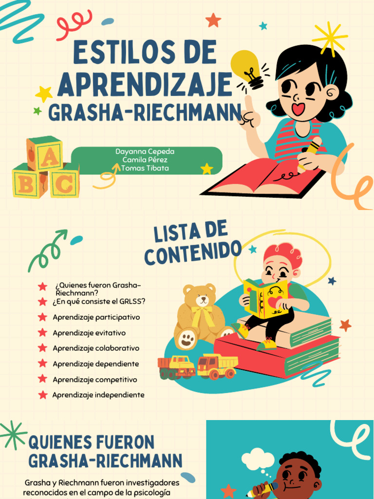 Estilos de Aprendizaje Grasha-Riechmann | PDF | Aprendizaje ...