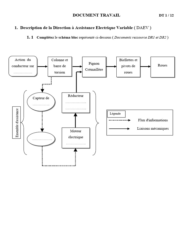 Étude de la Direction à Assistance Électrique Variable | PDF | Machine ...