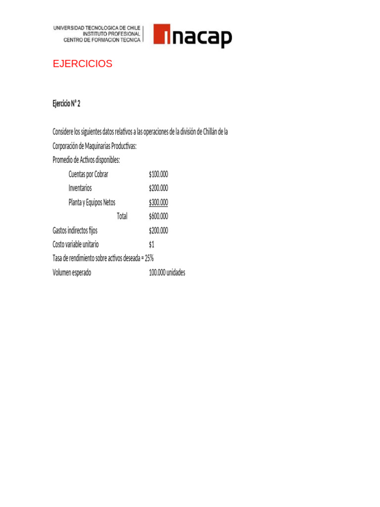 Ejercicios de Análisis Financiero y Costos | PDF | Negocios económicos