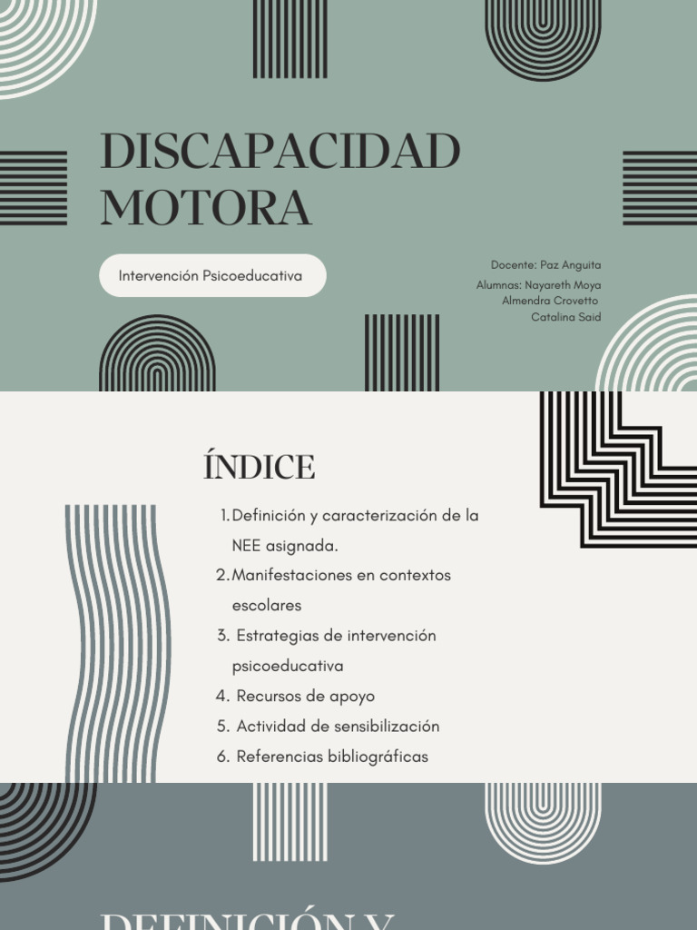 Intervención Psicoeducativa en Discapacidad Motora | PDF | Invalidez ...