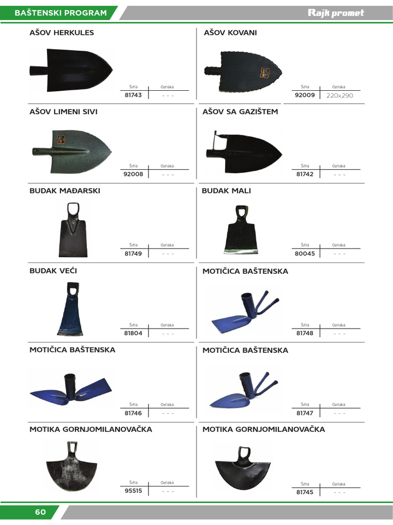 Rajk Promet Katalog 2015 Bastenski Program | PDF