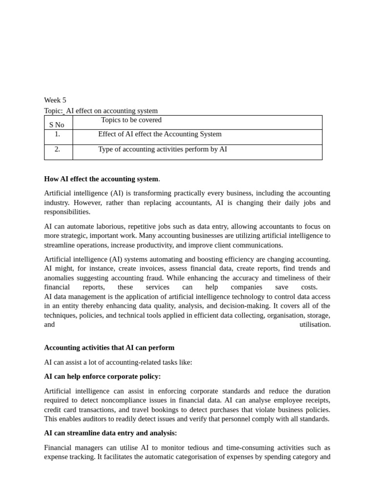 AI's Impact on Accounting Systems | PDF | Artificial Intelligence ...