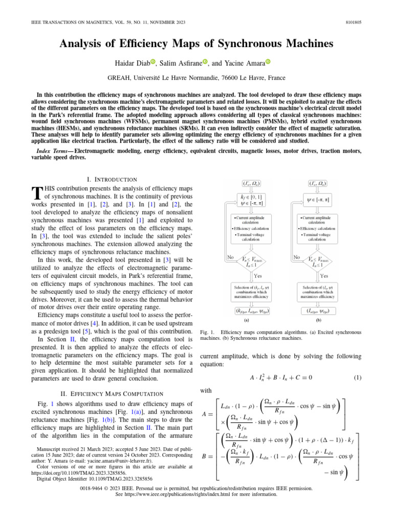 Efficiency Maps of Synchronous Machines | PDF | Electric Motor ...