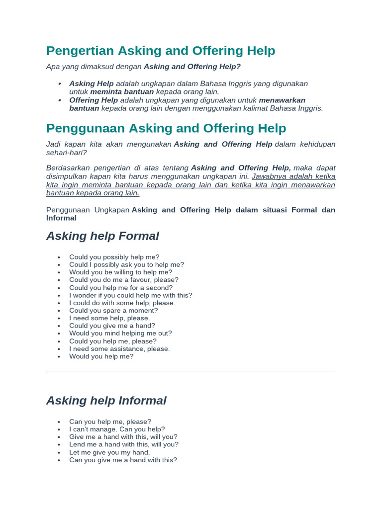 Offering Help | PDF