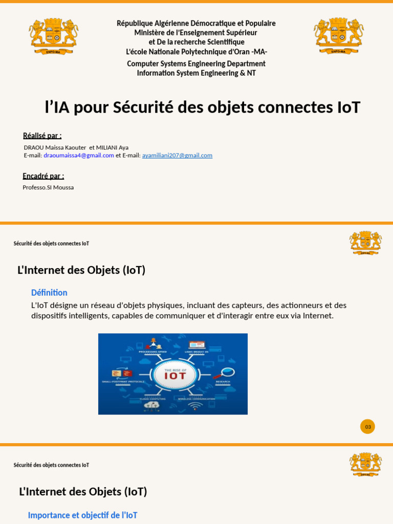 Sécurité des Objets Connectés IoT avec IA | PDF | Internet des objets ...