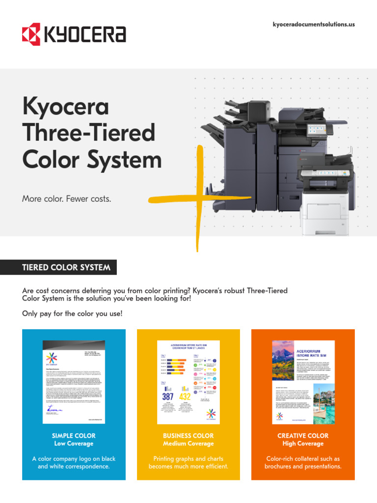 Kyocera's Tiered Color Printing System | PDF