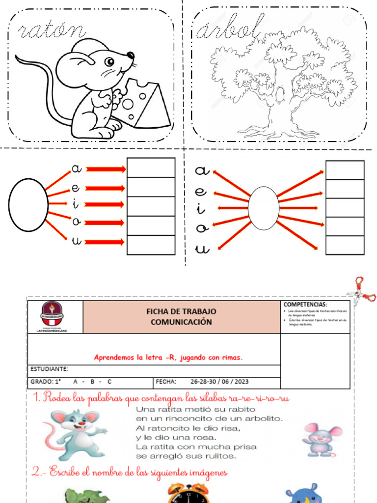 Actividades de Lengua para la Letra R | PDF