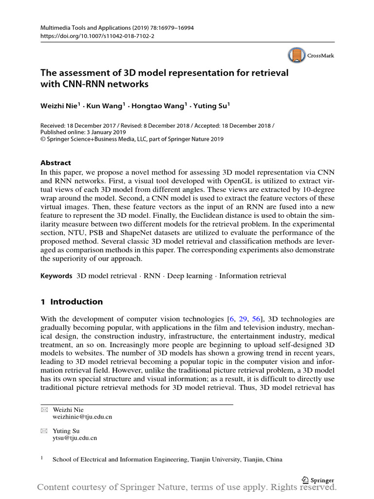 3D Model Retrieval Using CNN-RNN | PDF | Applied Mathematics