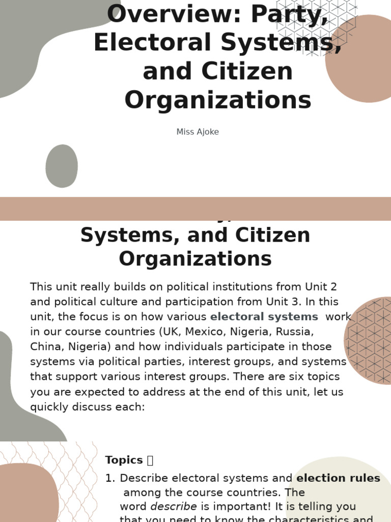 Electoral Systems and Citizen Participation | PDF | Elections | Voting