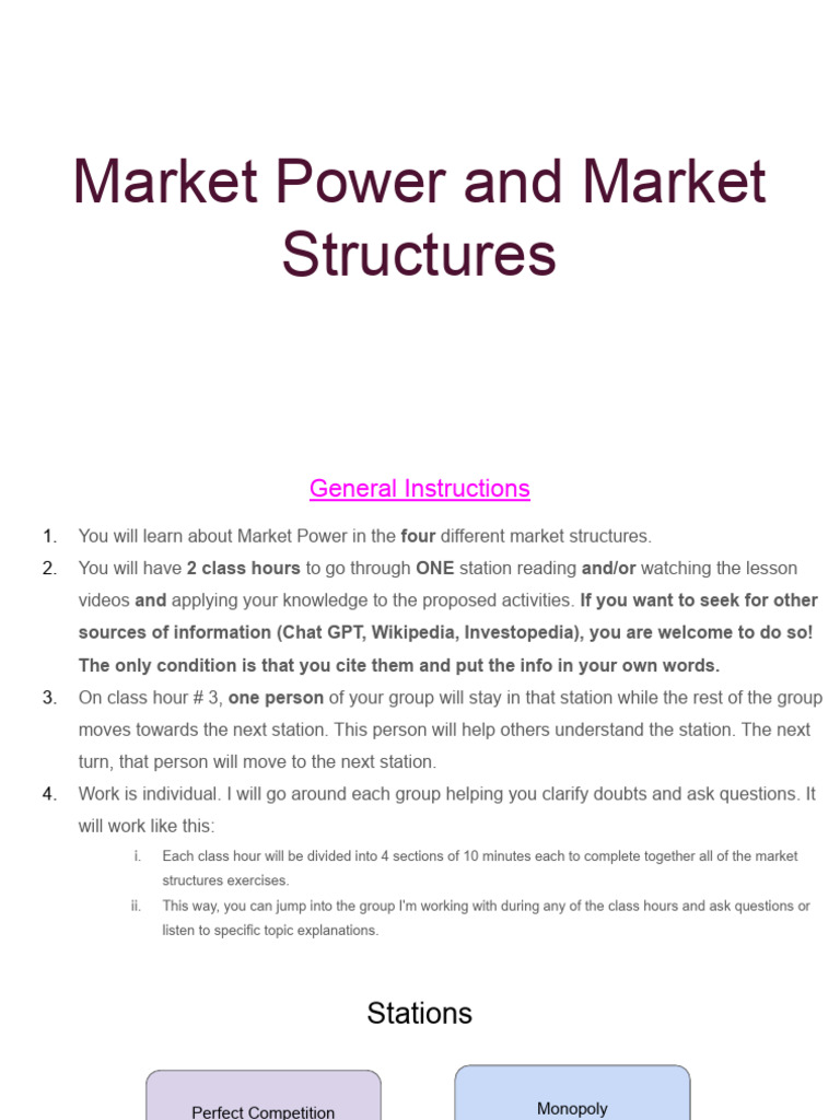 Understanding Market Power Structures | PDF | Oligopoly | Monopoly