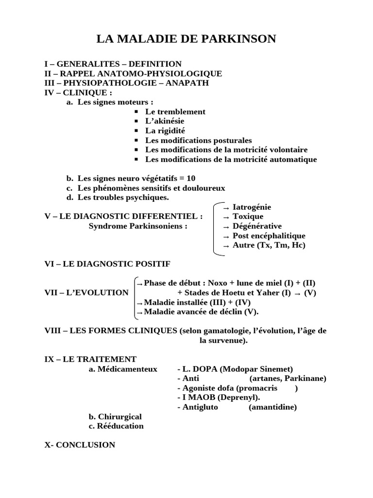 Comprendre la maladie de Parkinson | PDF | Dopamine | Maladie de Parkinson