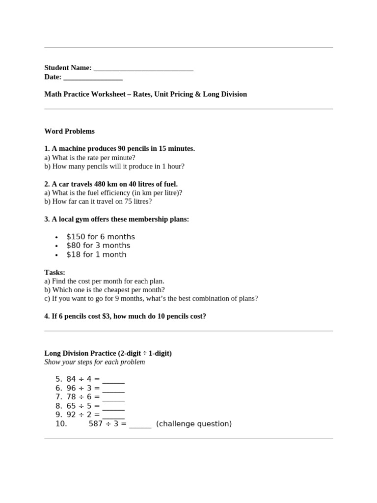Daniel's Math Fun - Session 2 | PDF