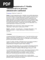 Sanção Administrativa X Medida Administrativa no processo administrativo ambiental
