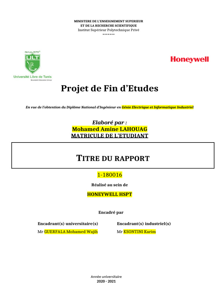 Projet de Fin d'Études en Génie Électrique | PDF | Microsoft | Informatique