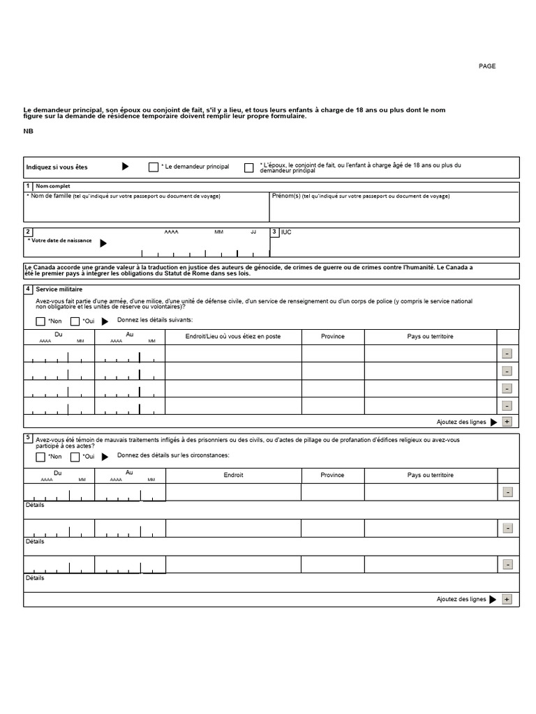Fiche de renseignement client immigration | PDF | Passeport | Justice