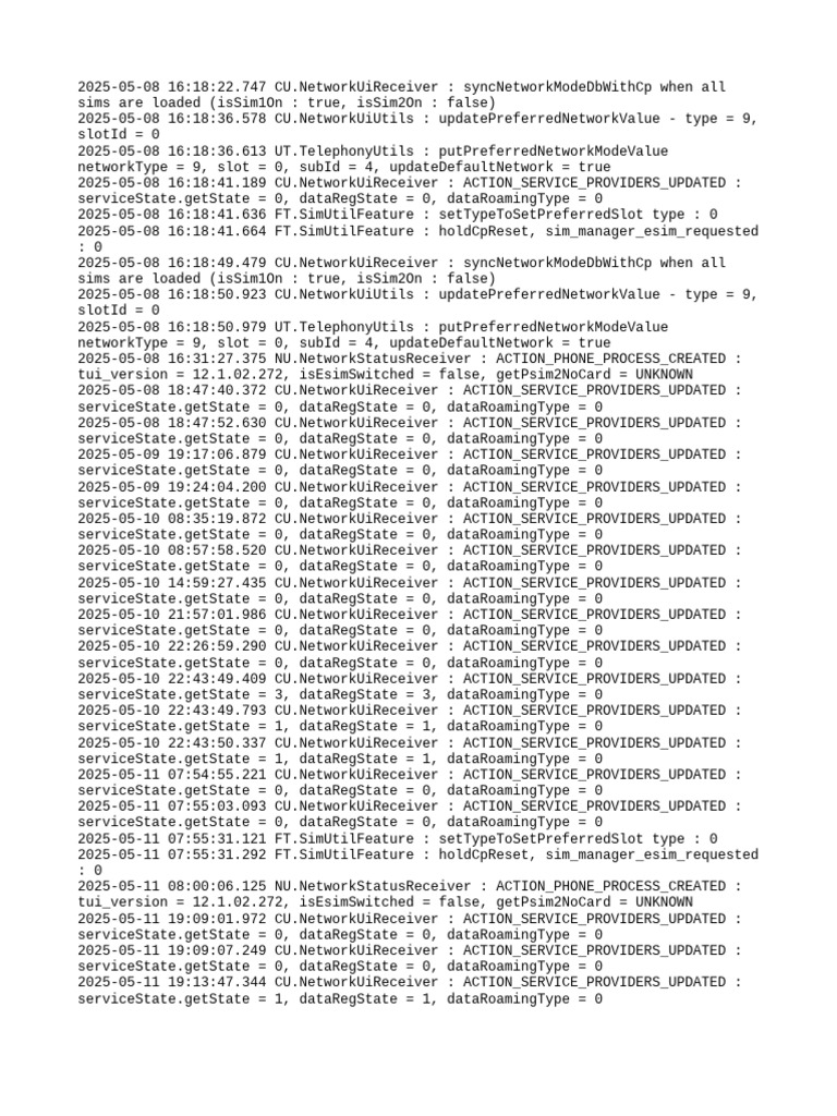 Network Mode Sync and Updates Log | PDF