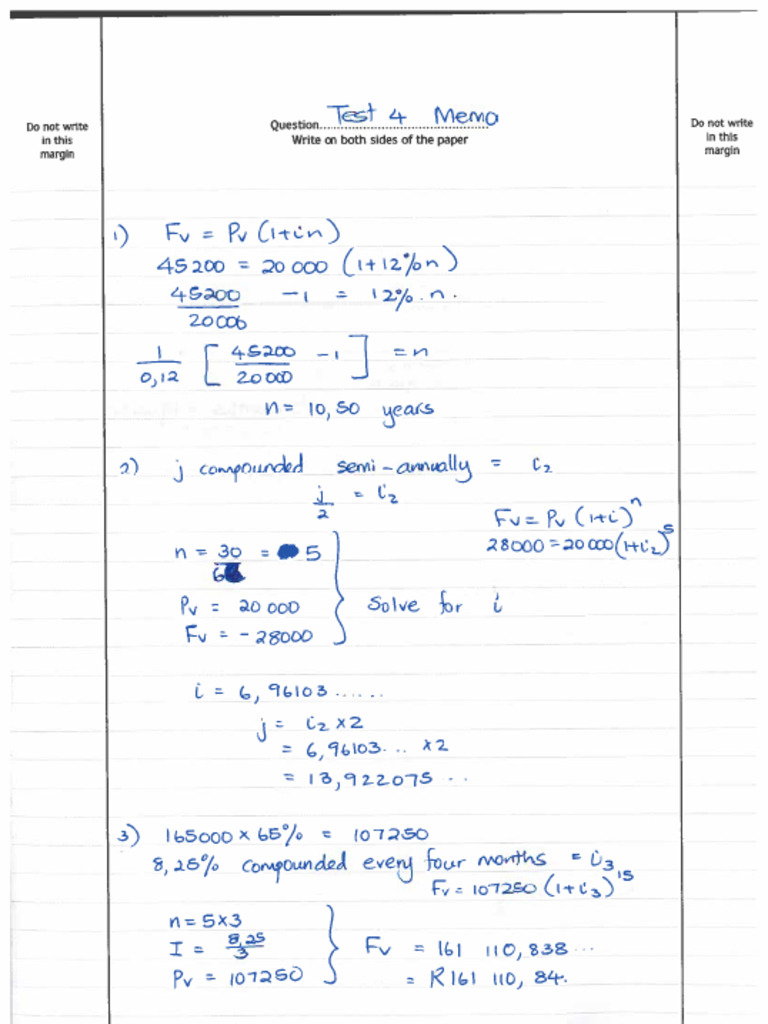 Test 4 Memo | PDF