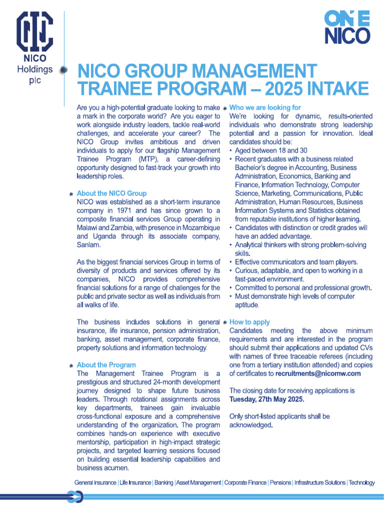 Nico Group Management Trainee Program | PDF