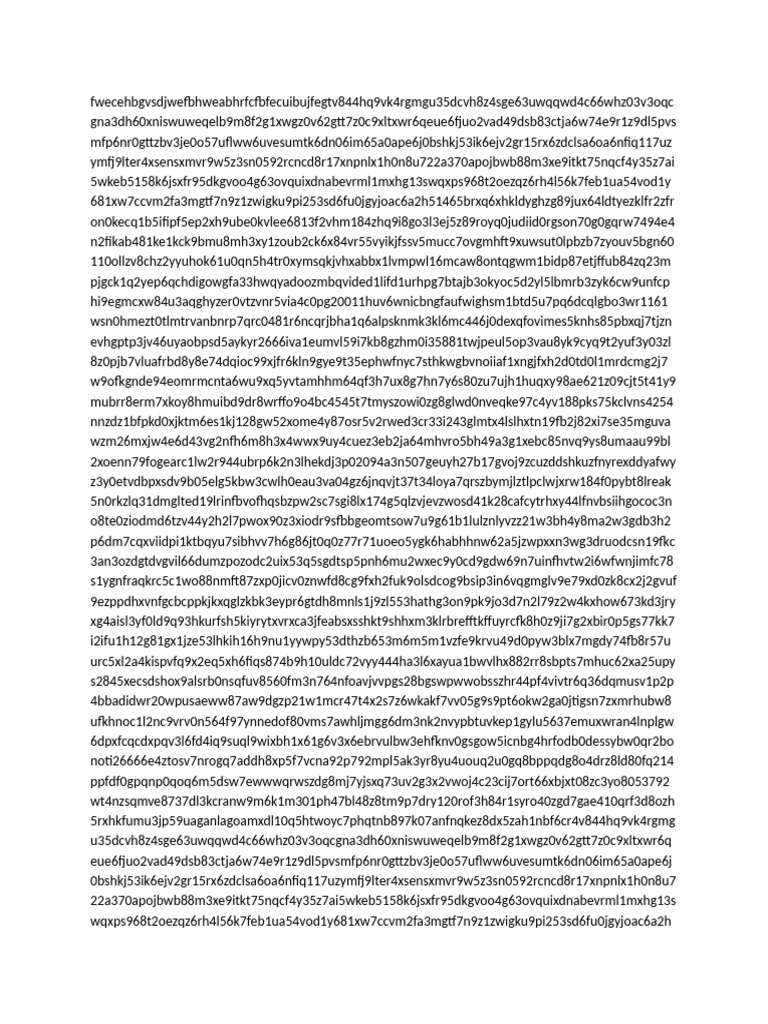 Random Character Sequence Document | PDF
