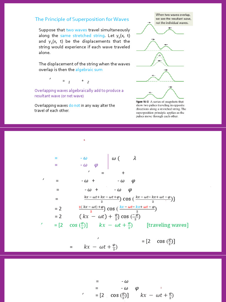Superposition Principle of Waves Explained | PDF | Waves | Wavelength
