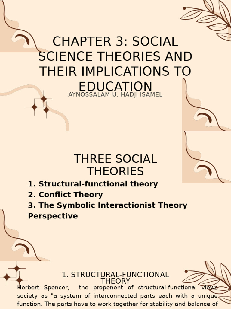 Social Science Theories in Education | PDF | Society | Scientific Theories