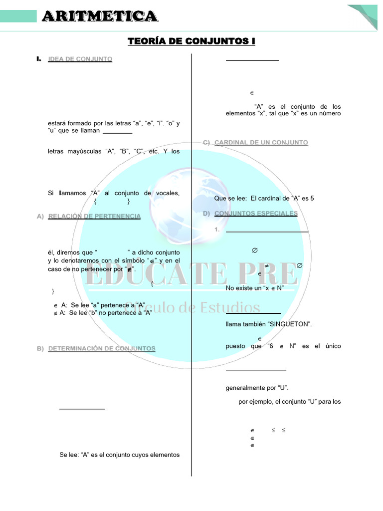 Teoría de Conjuntos y Ejercicios Básicos | PDF | Conjunto (Matemáticas ...