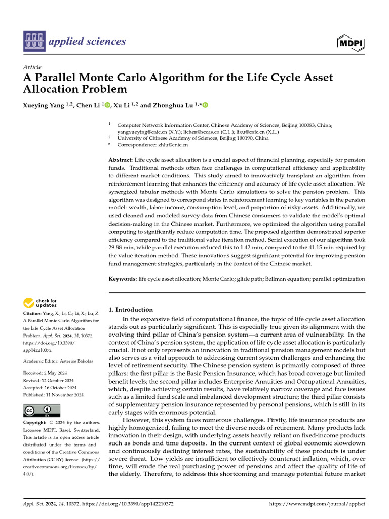Applsci 14 10372 | PDF | Monte Carlo Method | Applied Mathematics