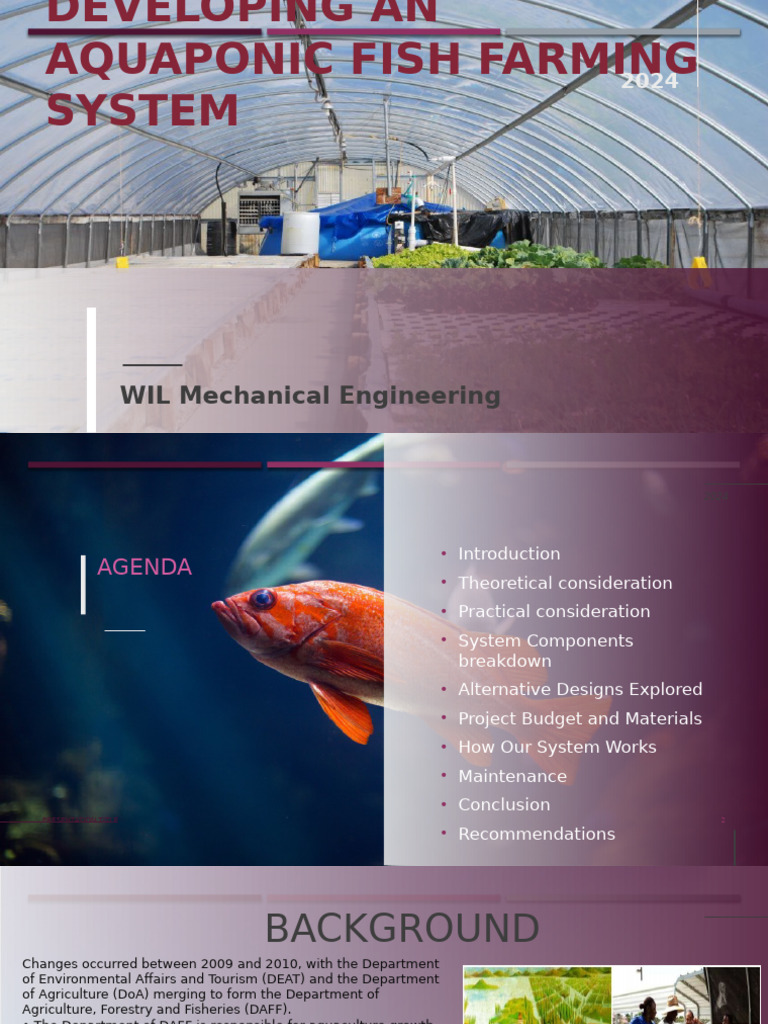 Aquaponic Fish Farming System Guide | PDF | Aquaponics | Solar Power