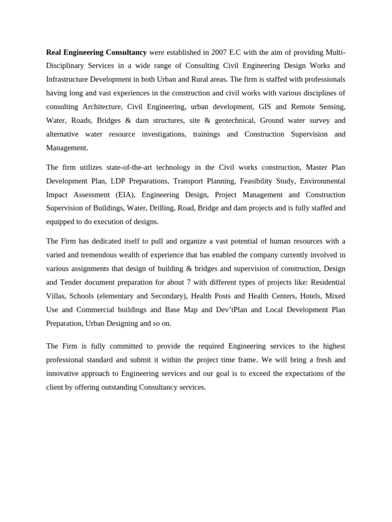 Real Engineering Consultancy | PDF