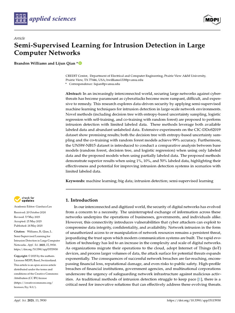 Semi-Supervised Learning for Intrusion Detection | PDF | Sensitivity ...