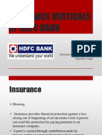 Presentation Insurance Verticals of HDFC Bank