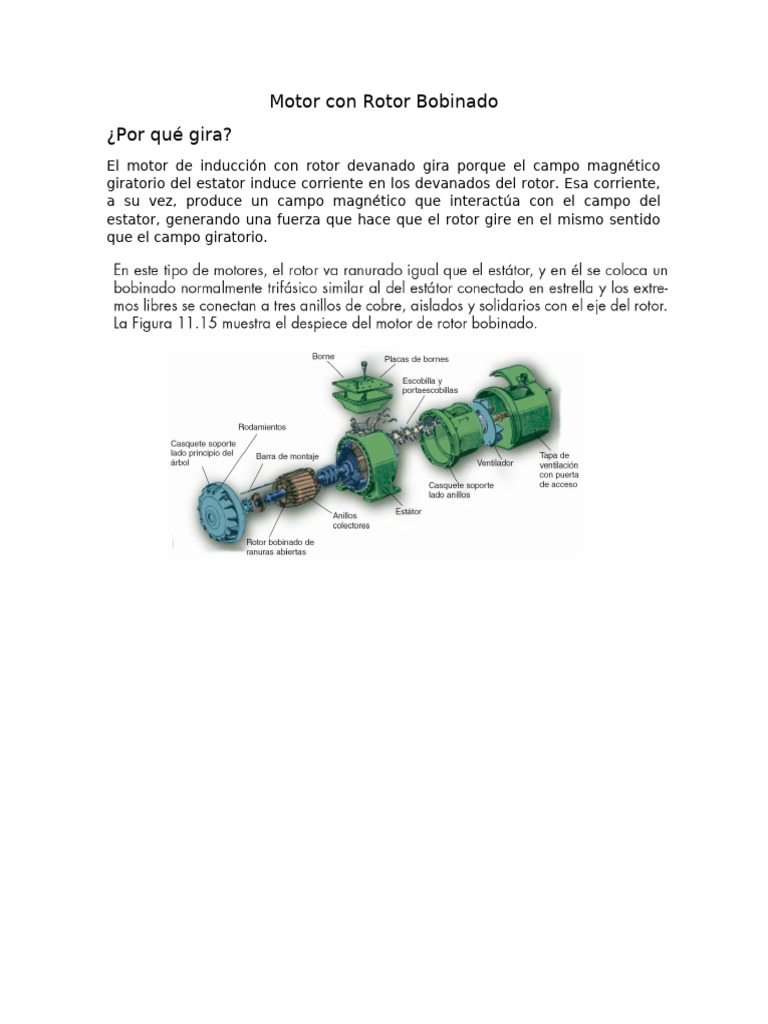 Motor Con Rotor Bobinado | PDF