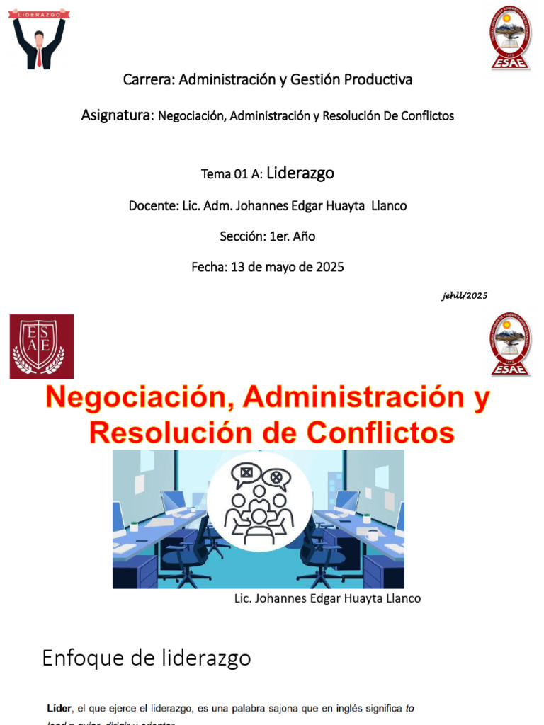 Tema 1A Liderazgo | PDF