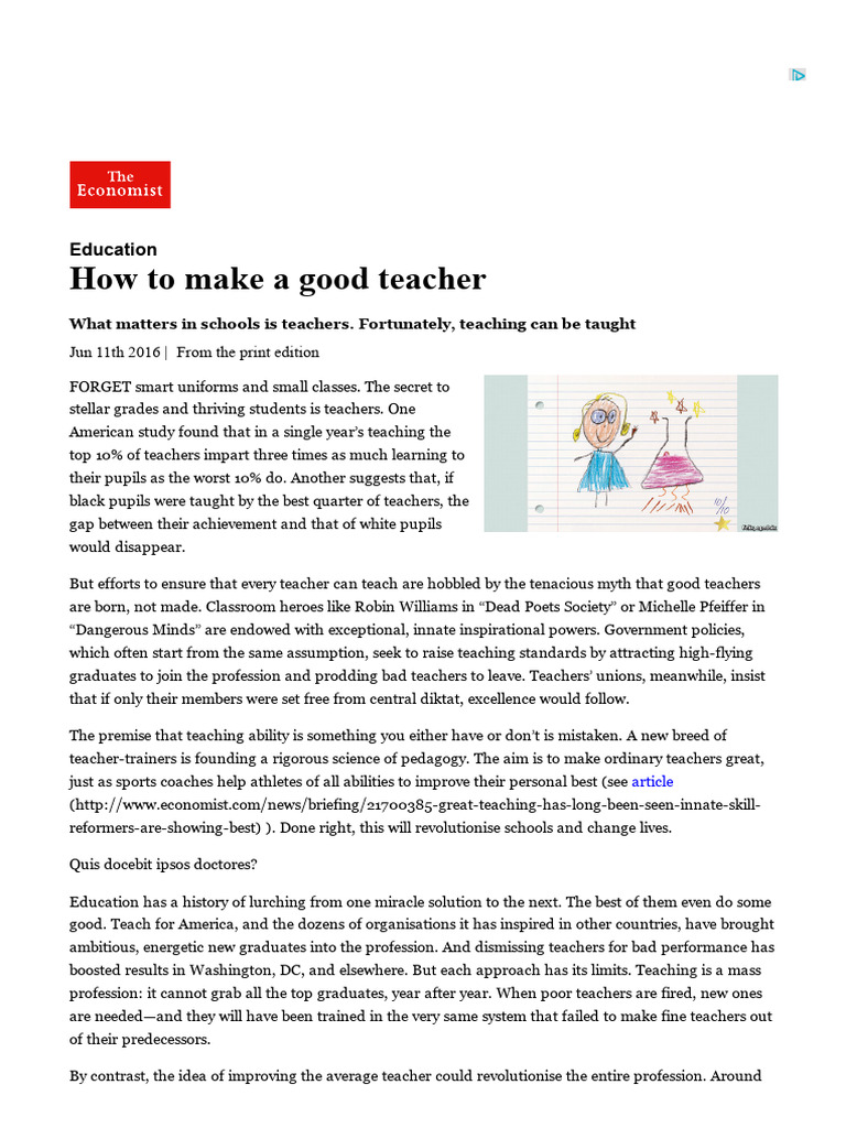 Improving Teacher Quality in Education | PDF | Teachers | Learning