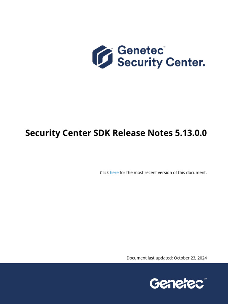 Security Center SDK 5.13 Release Notes | PDF | Windows Registry ...