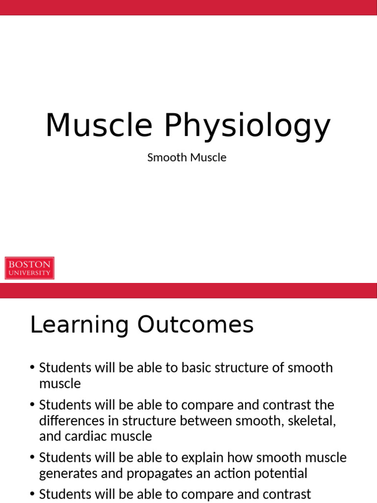 Smooth Muscle Physiology Overview | PDF | Muscle Contraction | Skeletal ...