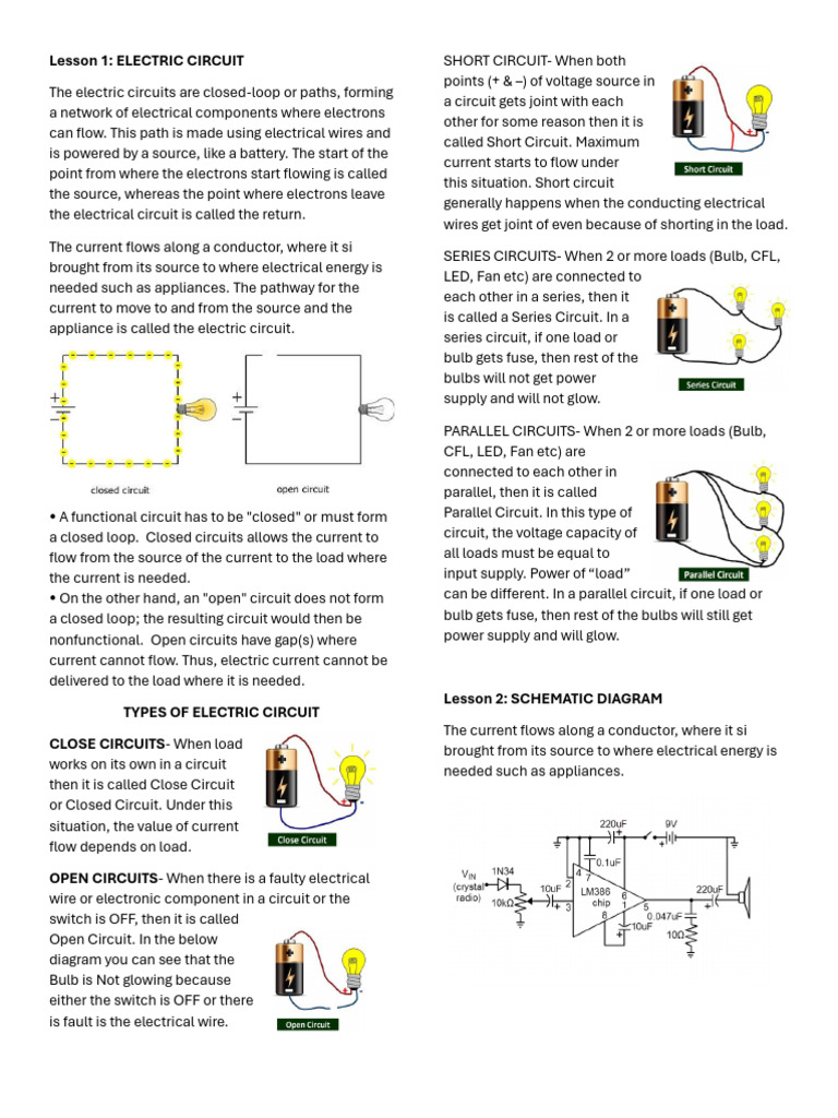 Understanding Electric Circuits Basics | PDF | Series And Parallel ...