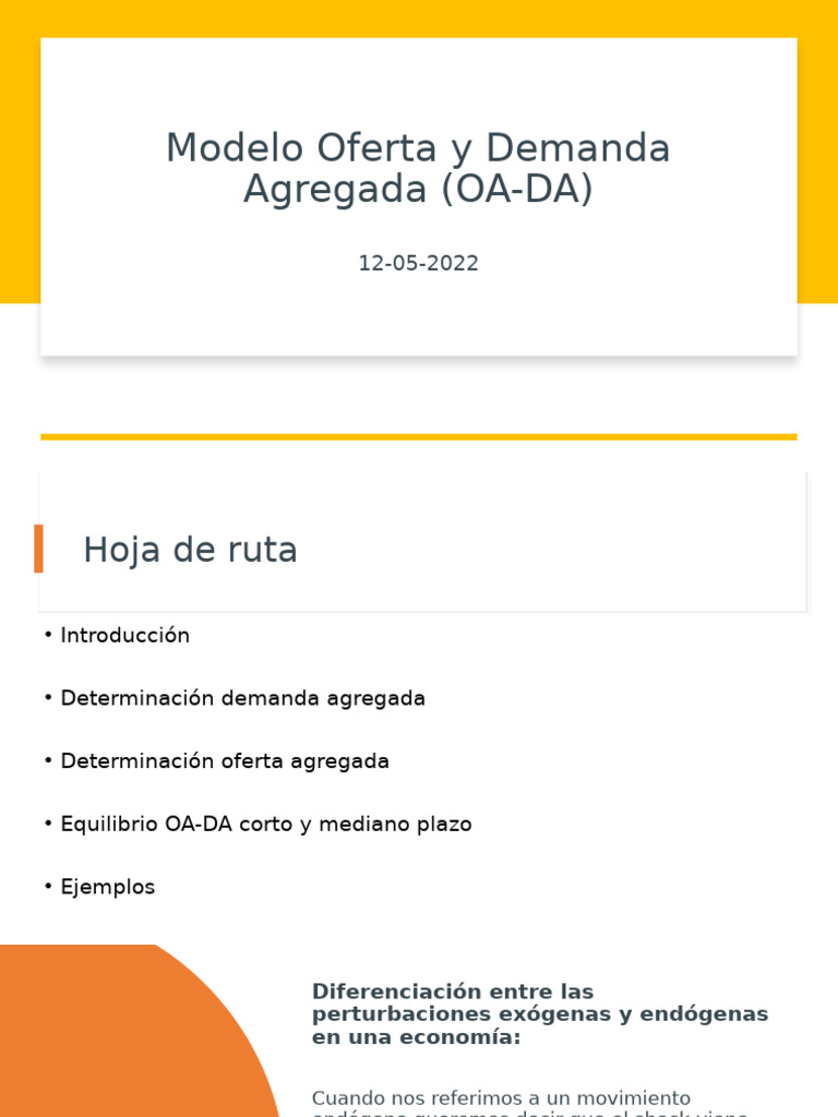 Oferta y Demanda Agregada | PDF | Equilibrio económico | Oferta (economía)