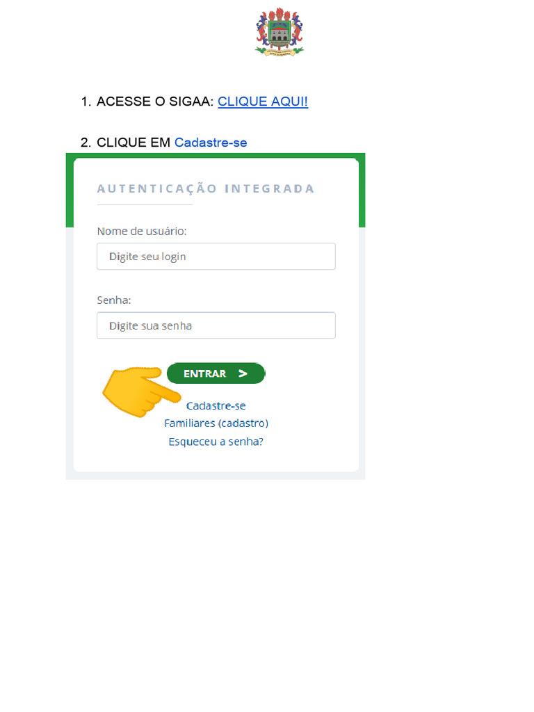 TUTORIAL para Cadastro de Discente No SIGAA 2025 | PDF