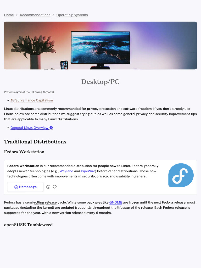Linux Distributions Overview and Guides | PDF