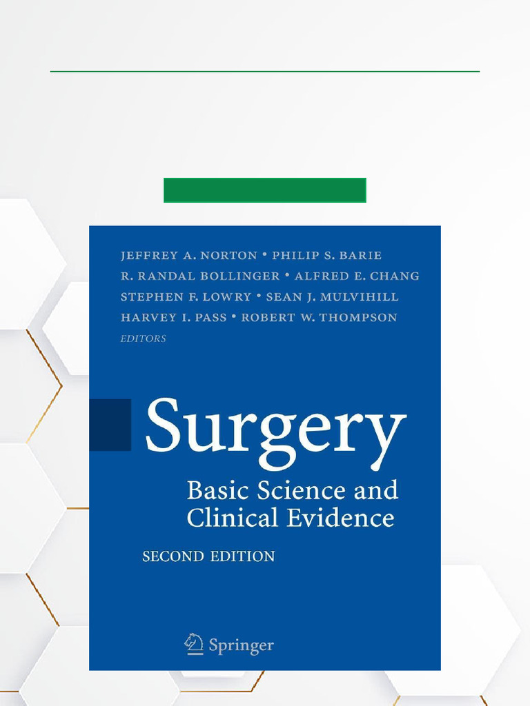 Surgery Basic Science and Clinical Evidence - 2nd Edition Direct ...