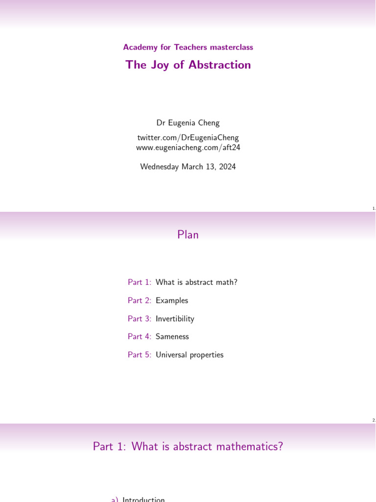 Understanding Abstract Mathematics Concepts | PDF | Mathematics | Analogy