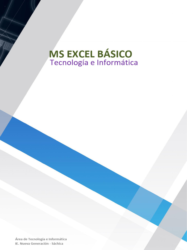 Manual Básico de MS Excel 2019 | PDF | Microsoft Excel | Botón ...